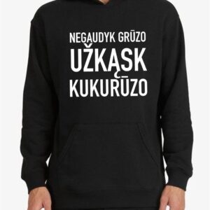 Džemperis „Negaudyk Grūzo, Užkąsk Kukurūzo“